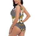 thumbnail image 5 of Yiaed Bee Kind Print Women One Piece Swimsuits Tummy Control One Shoulder Bathing Suits Pattern Ruffle Swimwear-Small, 5 of 8