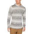 thumbnail image 1 of American Rag Men’s Ombre-Stripe Hooded Sweater, Oat Heather, Large, 1 of 2