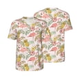 thumbnail image 6 of Rocae Tropical Pink Flamingo Pineapple for Breathable Men's Baseball T-Shirt Fashionable Casual Baseball Jersey, Moisture-wicking Sportswear Small, 6 of 9