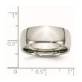 thumbnail image 6 of Stainless Steel Half Round Engravable 8mm Polished Band Ring Size 13 Jewelry for Women, 6 of 7