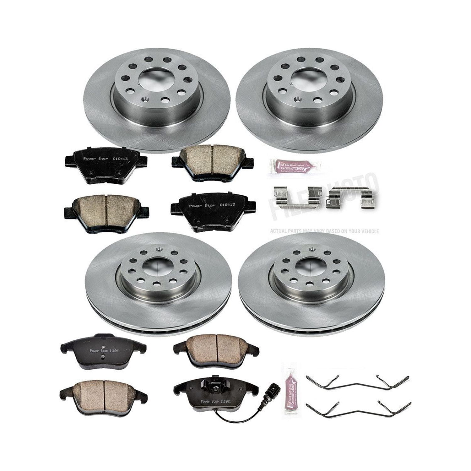 Power Stop Front and Rear Stock Replacement Brake Pad and Rotor Kit KOE5803