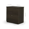 thumbnail image 3 of Bestar Standard 2 Drawer Lateral File Cabinet in Dark Chocolate, 3 of 3