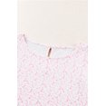 thumbnail image 3 of POGLIP Women's Pink Floral Smocked Puff Sleeve Blouse, 3 of 6