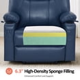 thumbnail image 4 of MCombo Medium-Wide Power Lift Recliner Chair Sofa with Massage and Heat for Elderly People, Cup Holders, USB&Type C Ports, Side Pockets, Faux Leather (Blue, Medium-Wide), 4 of 11