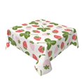 thumbnail image 2 of Wukai Strawberry Floral Waterproof Tablecloth for Kitchen Dining, Fits Square Tables for 2-4 Seats -54"x54", 2 of 7
