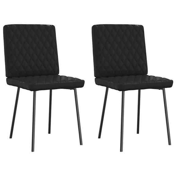 vidaXL Dining Chair Set of 2 Black