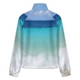 thumbnail image 6 of Jackets for Women Winter Coat Jackets Flannel Stand Collar Jacket(Tropical Beach Waves,Size:S-4XL), 6 of 7