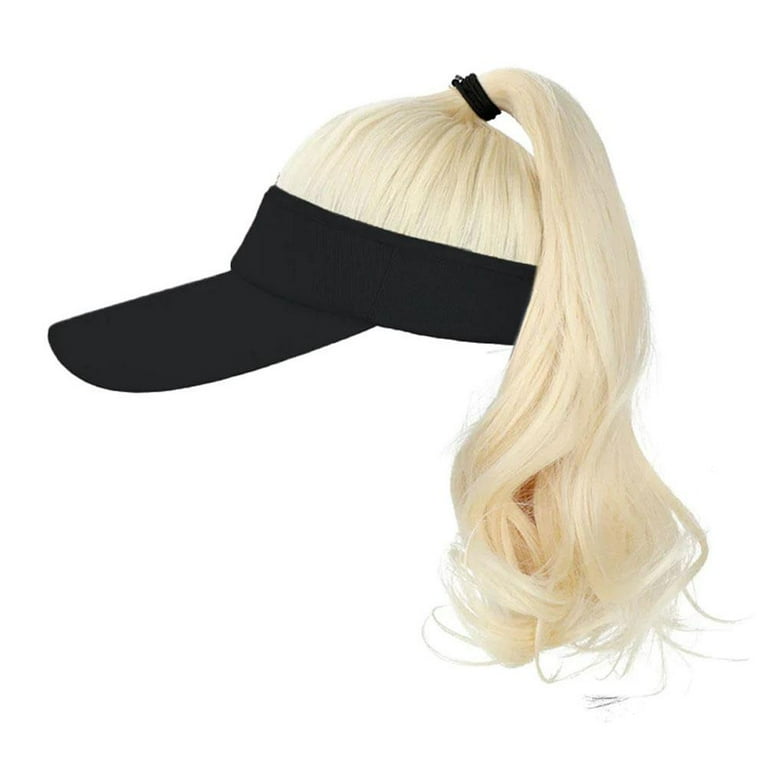 ZHXXCUM Ponytail Wig Baseball Cap, Hat Wig for Women Baseball Cap