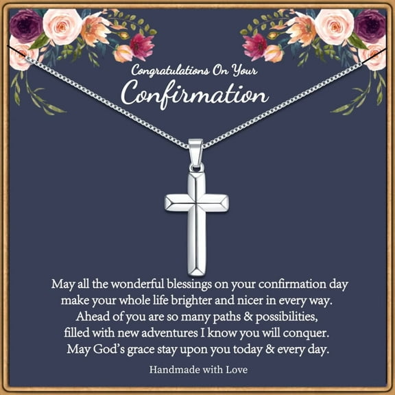 TINGN Cross Necklace Gifts for Women Stainless Steel Cross Necklace Valentines Day Gifts for Her Mothers Day Christmas Religious Confirmation Gifts for Her