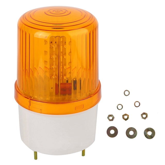 Luz de advertencia LED de almacén al aire libre amarilla Construcción de tráfico de baliza intermitente (110 V)