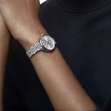 Swarovski Crystal Attract Watch Swiss Made, Pavé, Metal bracelet, Silver tone, Stainless steel