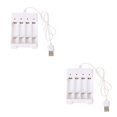 thumbnail image 4 of tamizeot AAA/AA Battery Charger Short-circuit for Protection USB Power Charging Adapter White 2Set, 4 of 6