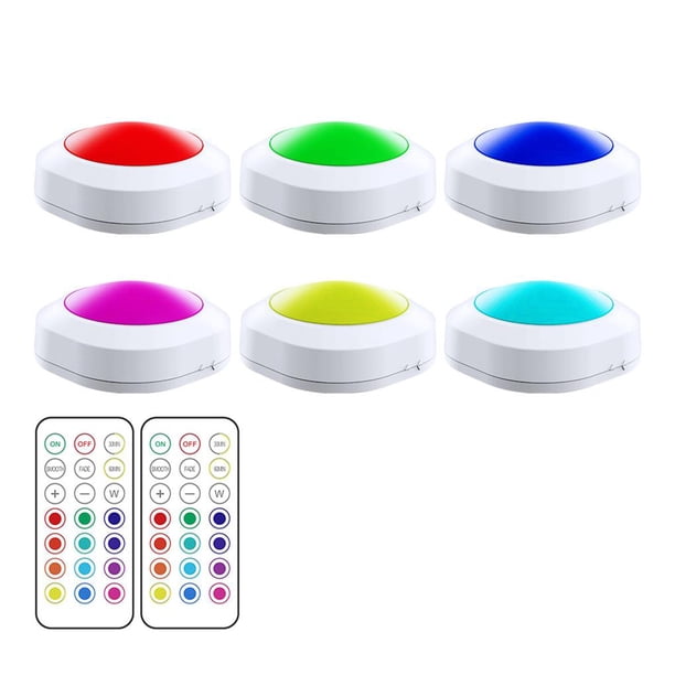 Lámpara De Disco Compacto Con Control Remoto Compacto Y Pegajoso Para Gabinete De 6 Uds. seitruly HA027725-02