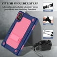 thumbnail image 4 of Hoibon For Digiland DL 1050 / Digiland S10 Tablet 10.1 inch MEIZE D115 KADYBE D115 Case&Shoulder Strap Kickstand Cover for ANTEMPER D106/TOOTON K110 K118/Relndoo YOBANSE T618 10.1" Tablet (NavyPink), 4 of 6