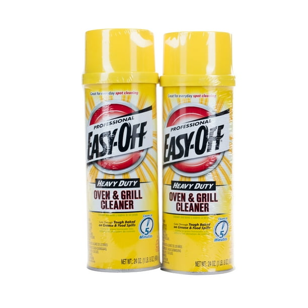 Easy Off Heavy Duty Oven and Grill Cleaner, 24oz Cans, 2Count