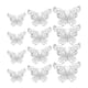 thumbnail image 5 of 12 pegatinas de pared huecas 3D Macarena mariposas impermeables 3 tamaños Plateado, 5 of 8