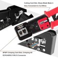 thumbnail image 2 of shiyou-TAIWAIN CAT6 Crimping Tool Set Crimper RJ45 CAT5 Crimp Tool Kit, Network Cable Repair Maintenance Ethernet LAN Cutter Tool for Punch Down Crimper, Wire Stripper 50 Connectors&Covers(Orange), 2 of 4