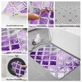 thumbnail image 6 of Purple Morocco Bath Mat 3 Piece Bathroom Rug Set, Rustic Country Smear Street Mottled Art Non Slip Bath Rug Contour Mat and Toilet Lid Cover, Absorbent Shower Mats Soft Bath Rugs and Mats Sets, 6 of 8