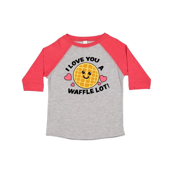 Inktastic I Love You a Waffle Lot with Cute Happy Waffle Boys or Girls Toddler T-Shirt