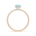 thumbnail image 2 of ANGARA Natural Thin Shank Cushion Cut Aquamarine Engagement Ring with Diamonds in 14K Rose Gold for Women (Size-7x5mm) | March Birthstone, Anniversary Jewelry Gift for Women | Natural Aquamarine Ring, 2 of 11