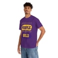 thumbnail image 5 of DJH Apparel | Easily Distracted By Purple & Gold Sports Unisex Cotton Tee, 5 of 5