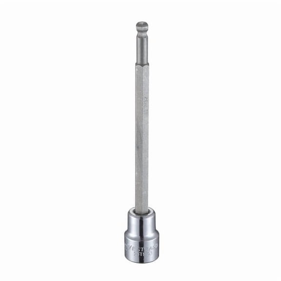 Westward 3/8 in Drive Ball Hex Socket Bit SAE 7/32 in Tip, 4 3/4 in L 54TM53
