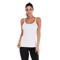 thumbnail image 2 of RUNNING GIRL Women's Spaghetti Strap Workout Tank Tops with Built in Bra Sports Camisole Compression Long Length, 2 of 7