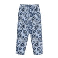 thumbnail image 3 of Lsque Blue Paisley Pattern Vintage Print Women's Pajama Pants, Lounge Pant - Comfortable Home Wear,Elastic Waistband, Stylish Design-X-Large, 3 of 9