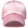 thumbnail image 2 of YooGuoGuo Unisex Plain Polyester Satin Baseball Cap Sun Protection Visor Trucker Hats for Women Men Outdoor Dad Hat Breathable, 2 of 3