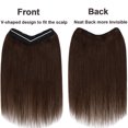 thumbnail image 6 of HAIRRO Clip In Hair Extensions V Shape U Part One Piece Clip in Remy Real Human Hair Extensions 3/4 Full Head, 6 of 8