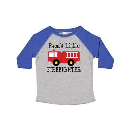 

Inktastic Papa s Little Firefighter Gift Toddler Boy Girl T-Shirt