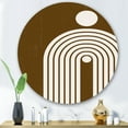 thumbnail image 1 of Designart - Terracotta Minimaliste Boho Arc-en-Ciel II - Art Mural Rond en Métal Moderne, 1 of 5