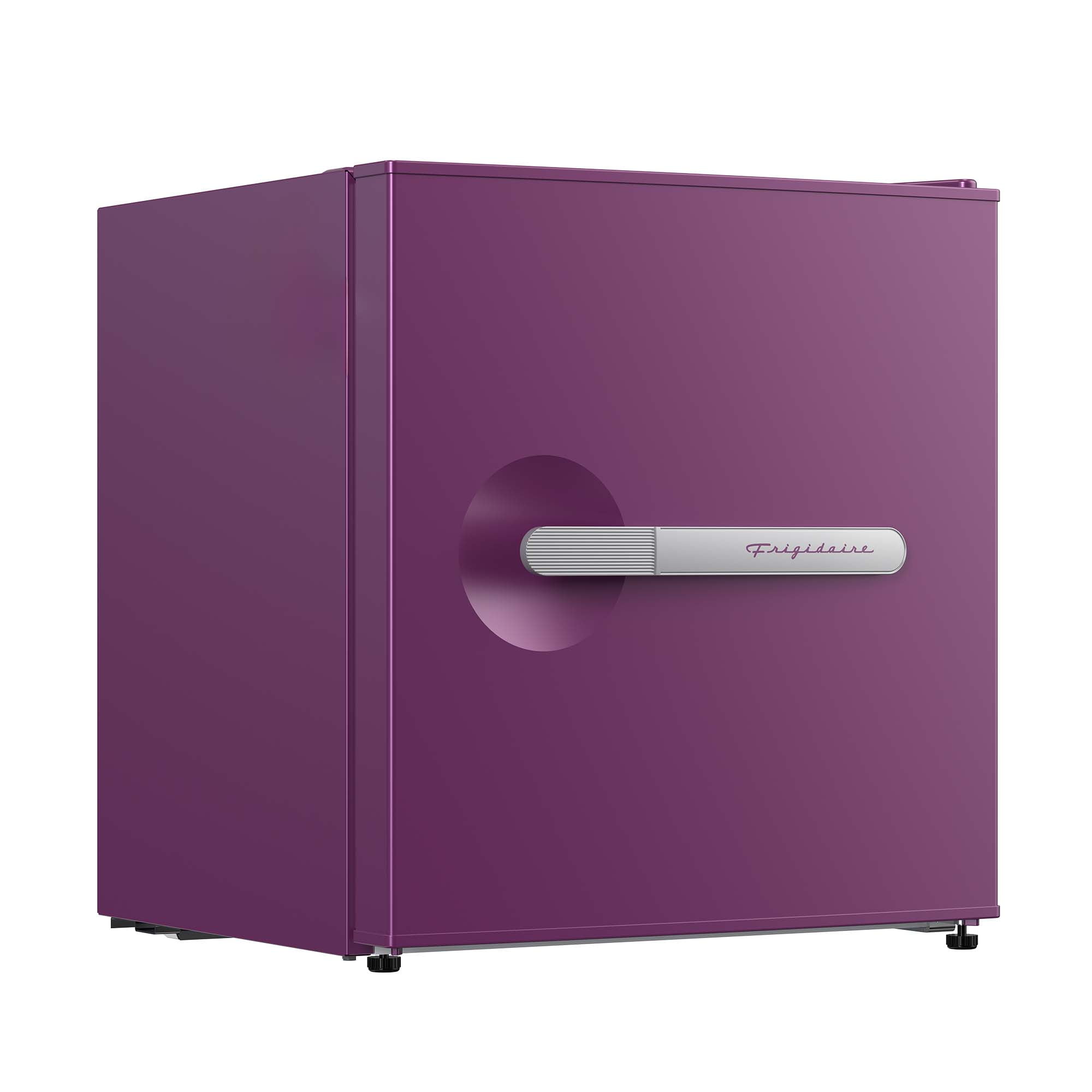 Frigidaire 1.6 Cu. ft. Retro Compact Refrigerator with Chiller Compartment, Mini Fridge for Bedroom, Dorm, Office, Purple