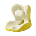 thumbnail image 1 of Cojín ortopédico para silla de oficina, cojín para asiento de coche, oficina y viajes. Amarillo, 1 of 9