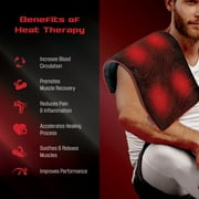 FitRx Recovery Heat Plus Weighted Heating Pad, 4lbs. Weighted Electric Heating Pad for Back Pain Relief, 12 x 24in.