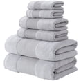 thumbnail image 6 of Modern Threads Aircloud 6-Piece Cotton Adult Bath Towel Set, Gray, 6 of 12