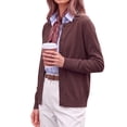 thumbnail image 5 of Fantaslook Crew Neck Knit Cardigan Sweaters for Women Button Front Sweater Tops Business Casual Fall Outfits, 5 of 10