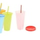 thumbnail image 3 of Vasos de plástico que cambian de color - Vasos que cambian de color Vasos para bebidas frías con tapas y - 5 vasos reutilizables que cambian mixto yotijar taza de café, 3 of 10