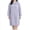 Purple, variant on Women Bow Decor Hooded Fleece Nightgown, Long Sleeve Elastic Cuff Loose Mid Length Sleep Dress Loungewear
