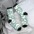 thumbnail image 5 of Fuzoiu Hand Drawn Snake Print Athletic Crew Socks for Men & Women,Casual Crew Socks,Above Ankle Crew Socks for Business, Casual, 5 of 6