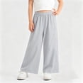 thumbnail image 2 of Wiyuqeen Girls Parachute Cargo Pants Causal Hiking Wide Leg Pants with Pockets Lightweight Running Open Bottom Joggers Palazzo Trousers 3-12Y, 2 of 6