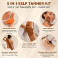 thumbnail image 3 of INCTUO 5 Piece Self Tanning Mitt Applicator Kit, Soft Tanner Mitt Set with Exfoliating Glove, Back Lotion Applicator, Face Makeup Brush, Mini Finger Face Self Tanner Mitt for Lotions, Mousses,Creams, 3 of 7