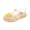 Gold, variant on Ruyang Kids Girls Jelly Sandals Closed Toe Fisherman Sandal Non-Slip Water-Resistant Flats Lightweight Beach Shoes