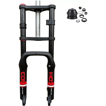 CDH 20X4.0" Fat Tire Bike Fork, Air Suspension Bicycle Fork with 1-1/8" Headset 9mm QR, Disc Brake for E-Bike