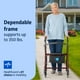 thumbnail image 2 of Andador de acero Medline para adultos con movilidad reducida, color burdeos, capacidad de peso de 159 kg, ruedas de 15 cm, plegable, asas ajustables, andador con ruedas para personas mayores., 2 of 5