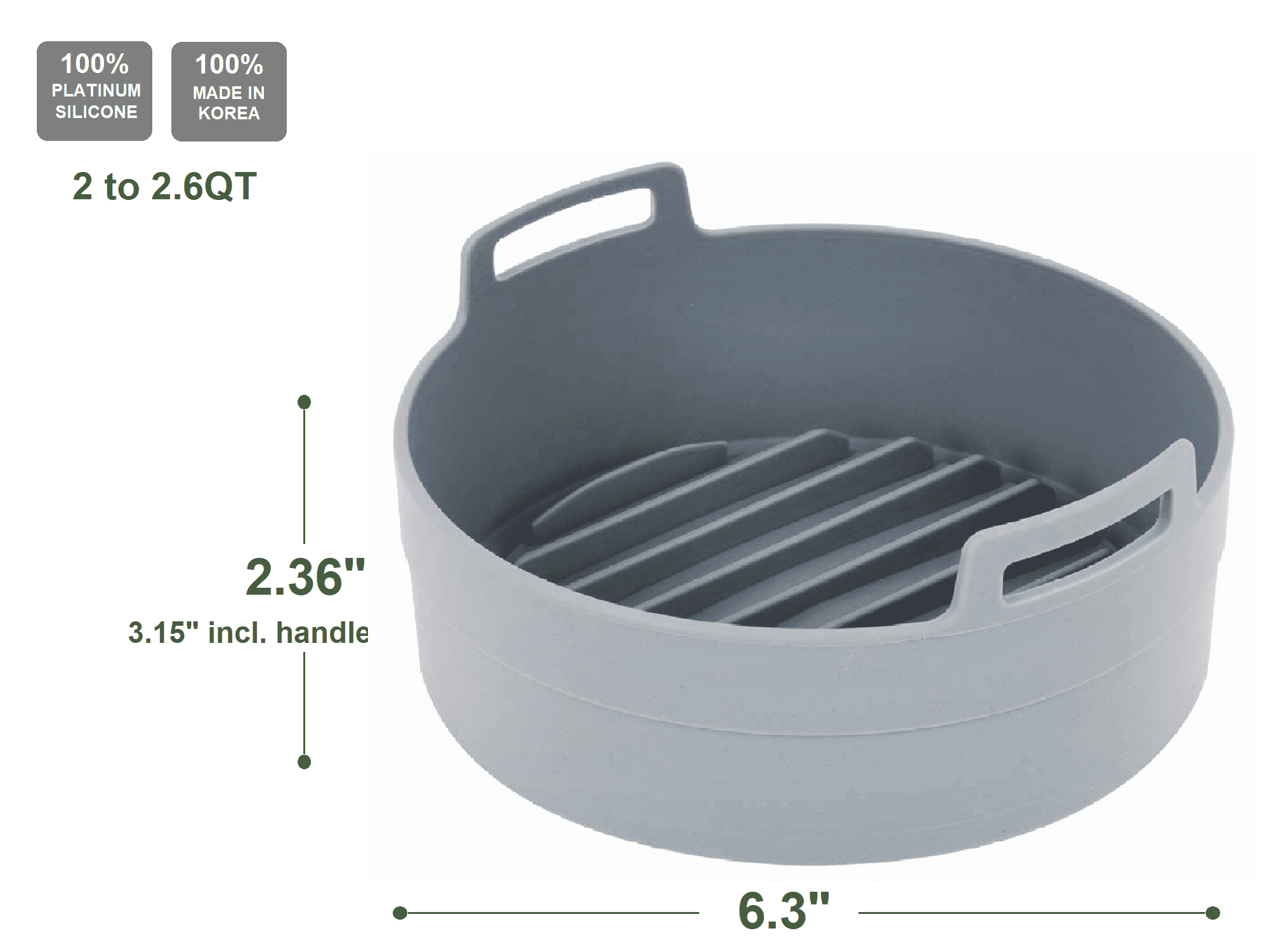 This made-in-Korea Silicone Pot for your Air Fryer is the perfect