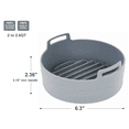 thumbnail image 2 of Premium 2 to 3 QT Air Fryer Silicone Pot, Bowl, Basket | Food Safe Air Fryers Oven Accessories | Easy to Clean | Replacement of Parchment Liners | 6.3 inches, Gray, 2 of 11