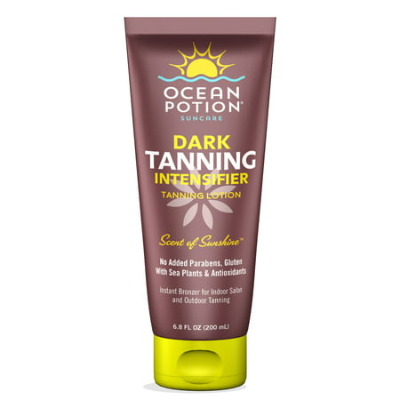 Ocean Potion Dark Tanning Intensifier w Instant Bronzer Indoor & Outdoor, 6.8 (Best After Indoor Tanning Moisturizer)