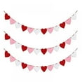 thumbnail image 2 of 3 Pcs Valentines Decoration Valentines Day Garland Felt Heart Garland Banner for Mantle Wall Party Decorations Hanging Hearts Decor for Valentine Decors Red & White 90 In, 2 of 4