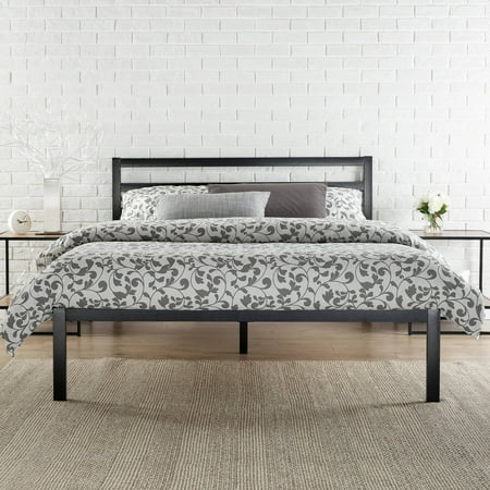 Modern Studio Metal Platform Bed With Headboard Multiple Sizes Modern Studio Metal Platform Bed With Headboard Multiple Sizes